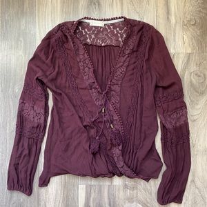 Altar’d State Long Sleeve Crossover Top